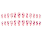 Press-On Nail Tips Floral Design Adhesive-Free