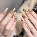 Press-On Nail Tips Floral Design Durable & Easy Application