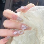 Press-On Nail Tips Floral Design Durable & Easy Application