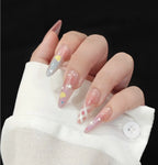 Press-On Nail Tips Floral Design Durable & Easy Application