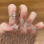 Press-On Nail Tips Floral Design Durable & Easy Application