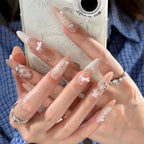 Press-On Nail Tips Floral Design Durable & Easy Application