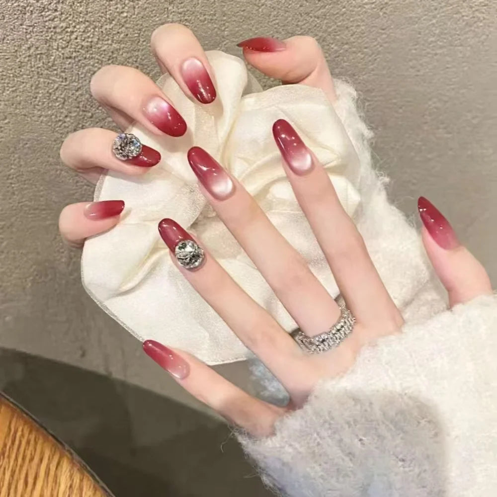 Press-On Nail Tips Floral Design Durable & Easy Application