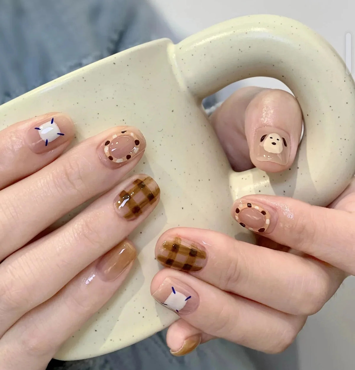 Press-On Nail Tips Floral Design Durable & Easy Application