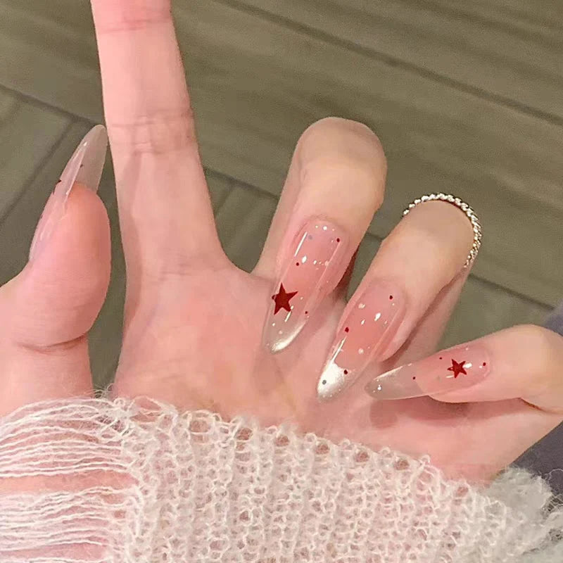 Press-On Nail Tips Floral Design Durable & Easy Application