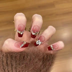 Press-On Nail Tips Floral Design Durable & Easy Application