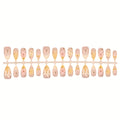 Press-On Nail Tips Floral Design Easy Application