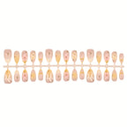 Press-On Nail Tips Floral Design Easy Application