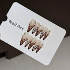 Press-On Nail Tips Floral Design Long-Lasting No Glue