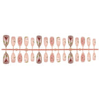 Press-On Nail Tips Floral Design Reusable & Easy Application
