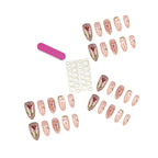 Press-On Nail Tips Floral Design Reusable & Easy Application