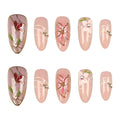 Press-On Nail Tips Floral Design Reusable & Easy Application