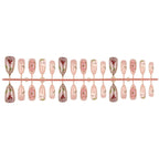 Press-On Nail Tips Floral Design Reusable & Easy Application