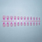 Press-On Nail Tips Floral Design With Polish & Tools