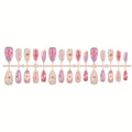 Press-On Nail Tips Floral Designs & Long-Lasting Wear