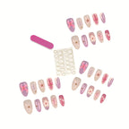 Press-On Nail Tips Floral Designs & Long-Lasting Wear
