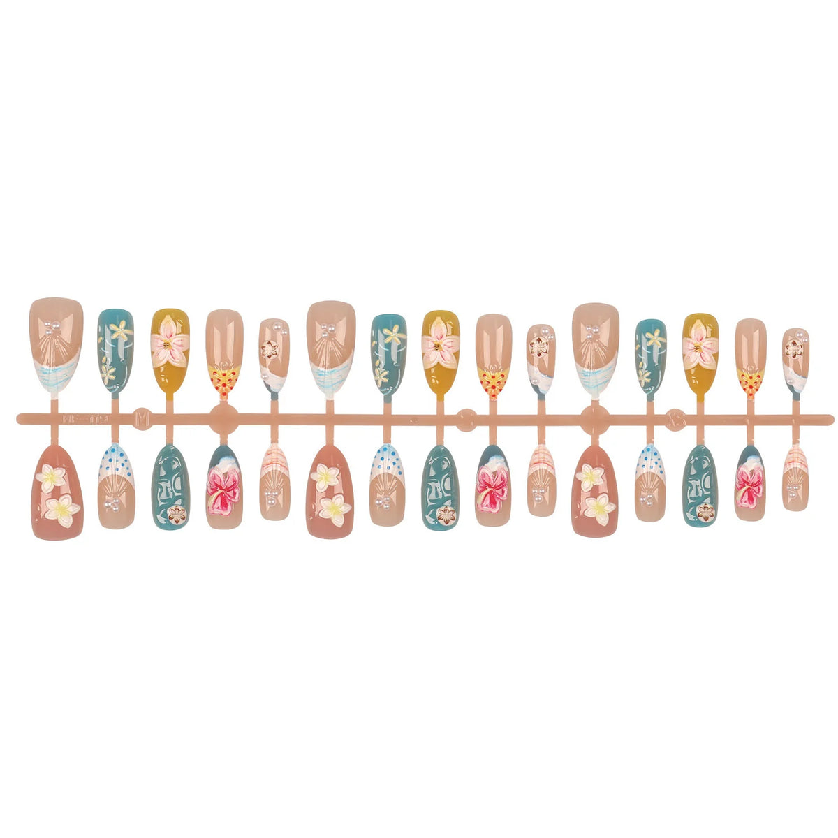 Press-On Nail Tips Floral Designs & Long-Lasting Wear