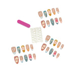 Press-On Nail Tips Floral Designs & Long-Lasting Wear