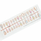 Press-On Nail Tips Floral Designs No Glue Multiple Sizes