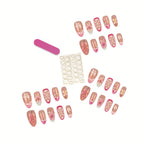 Press-On Nail Tips Floral Embellished Easy Application & Long-Lasting