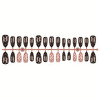 Press-On Nail Tips Geometric Design Adhesive Tabs