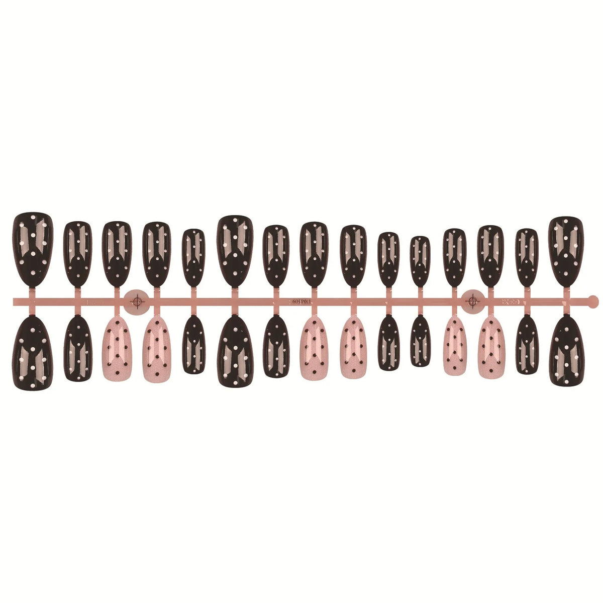 Press-On Nail Tips Geometric Design Adhesive Tabs