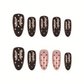 Press-On Nail Tips Geometric Design Adhesive Tabs