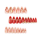 Press-On Nail Tips Gilded Floral Self-Adhesive