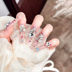 Press-On Nail Tips Glitter & 3D Embellishments Peel-And-Press Reusable