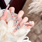 Press-On Nail Tips Glitter & 3D Embellishments Peel-And-Press Reusable