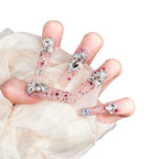 Press-On Nail Tips Glitter & 3D Embellishments Peel-And-Press Reusable