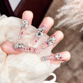 Press-On Nail Tips Glitter & 3D Embellishments Peel-And-Press Reusable