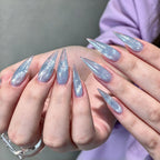 Press-On Nail Tips Glitter Gel Self-Adhesive & Reusable
