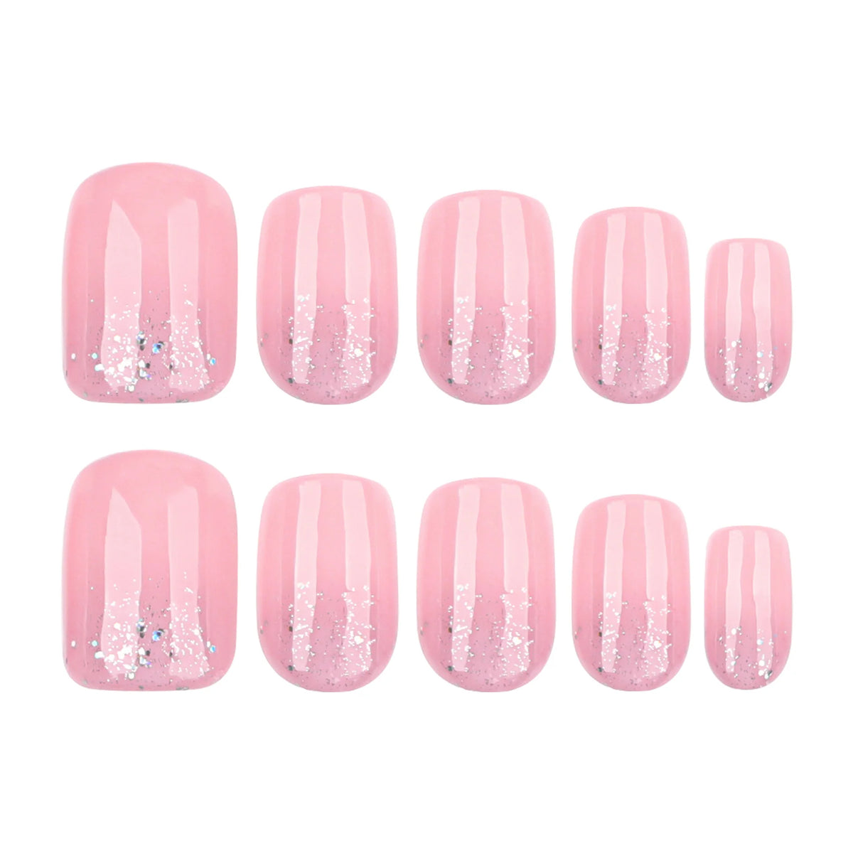 Press-On Nail Tips Glitter Ombre Salon-Quality & Long-Lasting