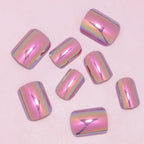 Press-On Nail Tips Glossy Finish Reusable Set of 24