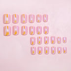 Press-On Nail Tips Glossy Finish Reusable Set of 24