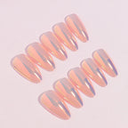 Press-On Nail Tips Glossy Finish Reusable Set of 24