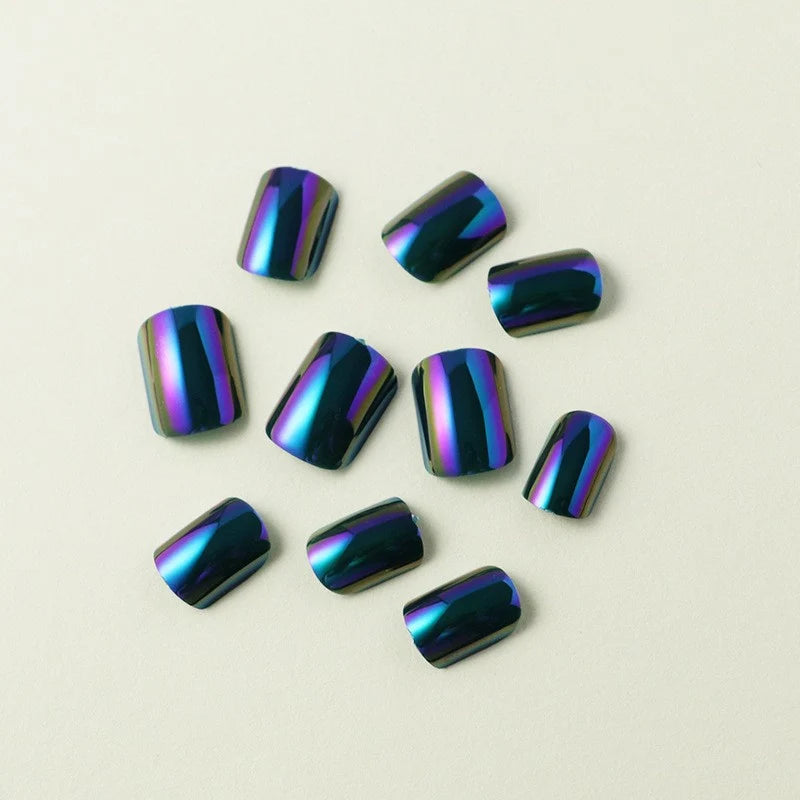 Press-On Nail Tips Glossy Finish Reusable Set of 24