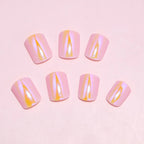 Press-On Nail Tips Glossy Finish Reusable Set of 24