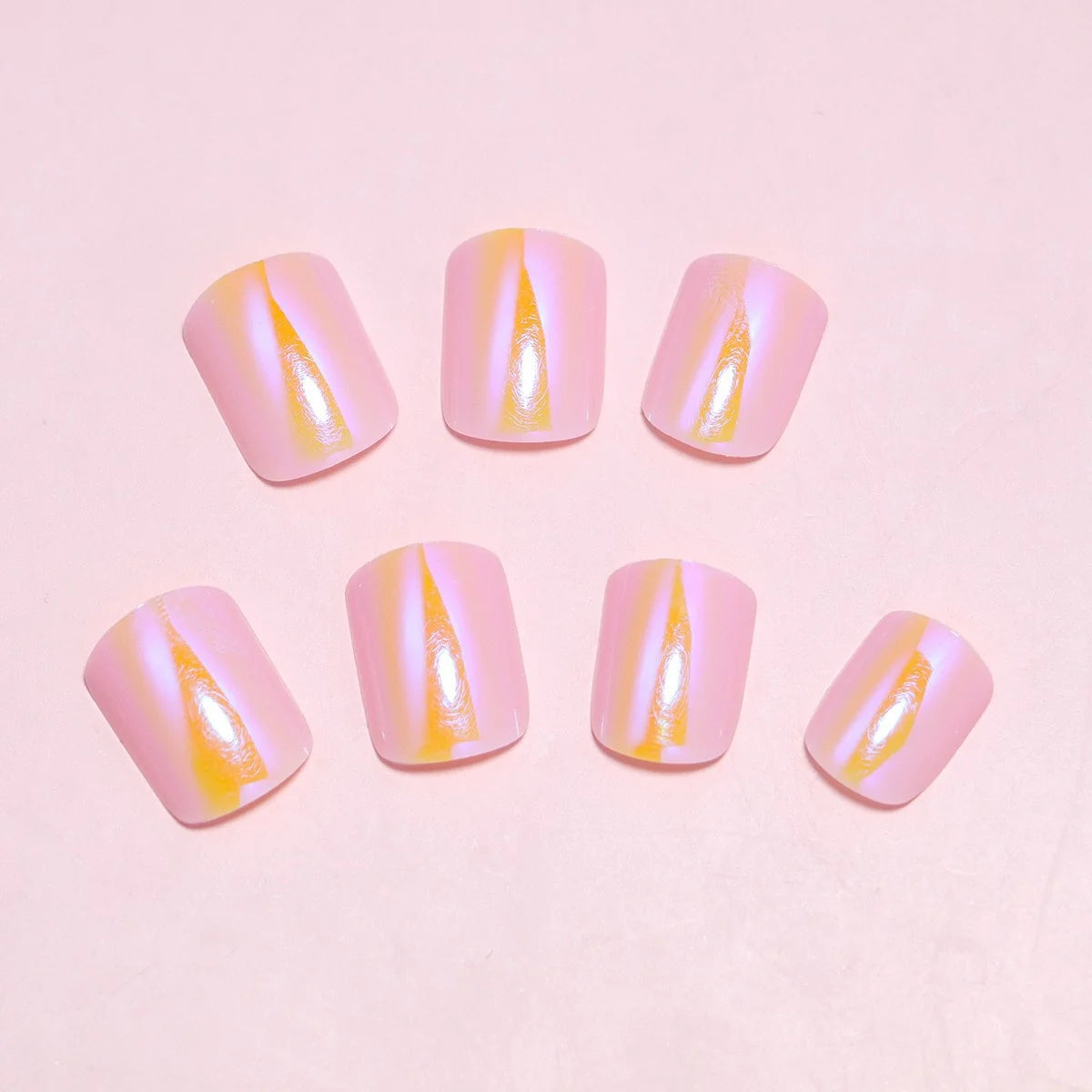 Press-On Nail Tips Glossy Finish Reusable Set of 24