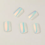 Press-On Nail Tips Glossy Finish Reusable Set of 24