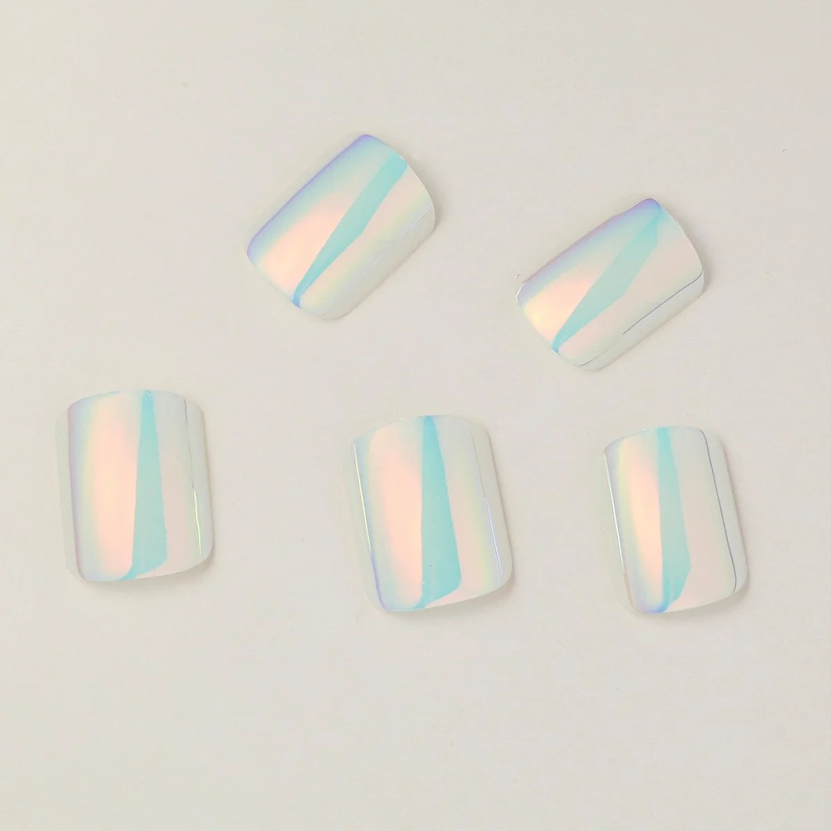 Press-On Nail Tips Glossy Finish Reusable Set of 24