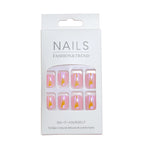 Press-On Nail Tips Glossy Finish Reusable Set of 24
