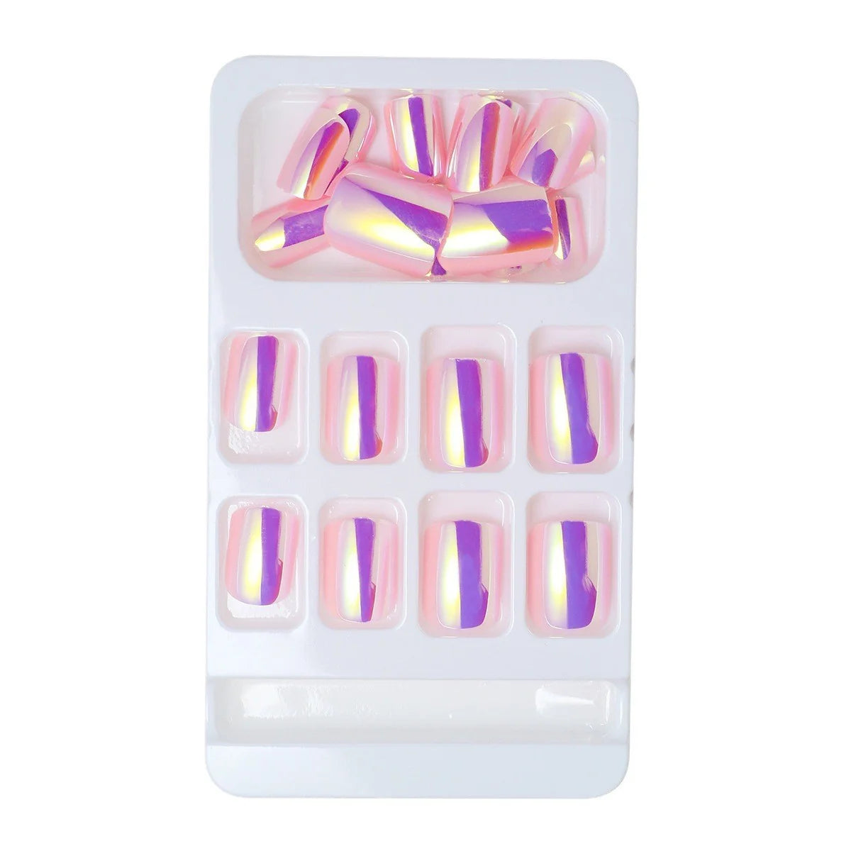 Press-On Nail Tips Glossy Finish Reusable Set of 24