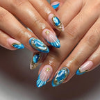 Press-On Nail Tips Gold-Embellished 30-Piece Set