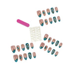 Press-On Nail Tips Gold-Embellished 30-Piece Set