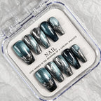 Press-On Nail Tips Gradient Metallic Reusable