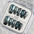 Press-On Nail Tips Gradient Metallic Reusable