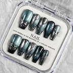 Press-On Nail Tips Gradient Metallic Reusable