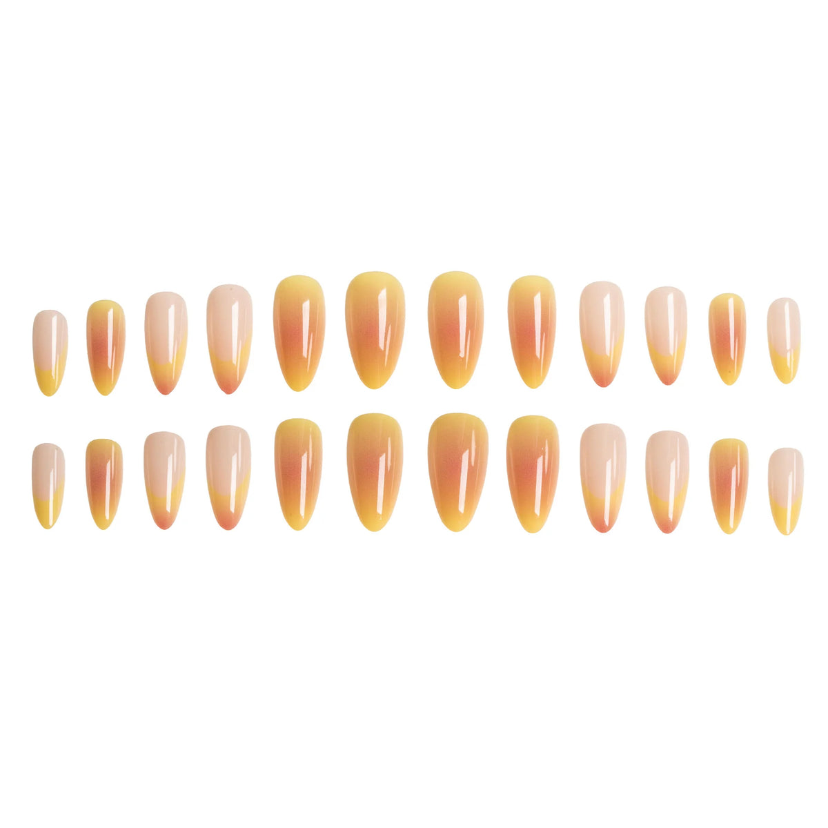 Press-On Nail Tips Gradient Ombre Glue-Free Chip-Resistant
